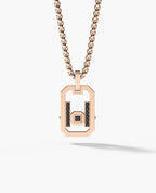 LA PAZ Gold Pendant with 0.25ct Black Diamonds