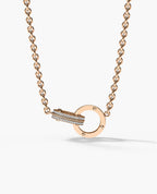 ROPES Gold Interlink Necklace Pendant with 0.20ct Diamonds