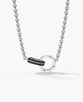 ROPES Gold Interlink Necklace Pendant with 0.20ct Black Diamonds