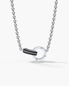 ROPES Gold Interlink Necklace Pendant with 0.20ct Black Diamonds