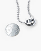 ROPES Gold Interlink Necklace Pendant with 0.20ct Black Diamonds