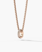 ROPES Circle Amulet Gold Pendant with 0.20ct Diamonds