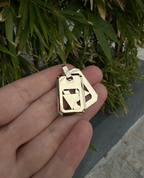 STAR OF DAVID Dog Tag Gold Pendant