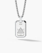 STAR OF DAVID Reversible Dog Tag Double Plate Gold Pendant with 0.90ct Diamonds