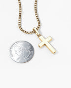 MINI CROSS Gold Pendant
