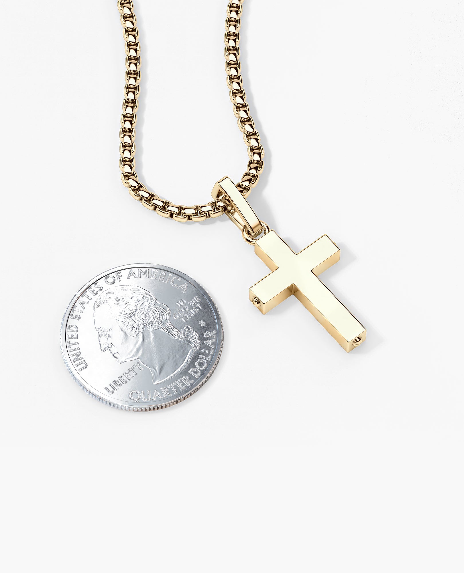 MINI CROSS Gold Pendant