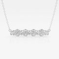 1.50 TCW Round Moissanite Diamond Bar Setting Necklace