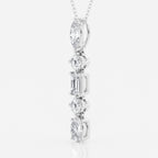 2.0 TCW Round, Marquise, Emerald & Oval Moissanite Diamond Multi Stone Necklace