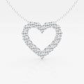 1.50 TCW Round Moissanite Diamond Heart Pandant Necklace