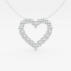 1.50 TCW Round Moissanite Diamond Heart Pandant Necklace