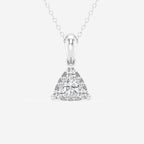 0.50 TCW Round Moissanite Diamond Triangle Cluster Necklace