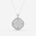 1.02 TCW Round Moissanite Diamond Vintage Inspired Necklace