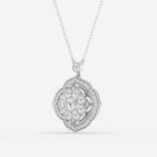 1.02 TCW Round Moissanite Diamond Vintage Inspired Necklace
