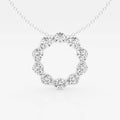 2.0 TCW Round Moissanite Diamond Circle Pendant Necklace