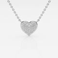 0.25 TCW Round Moissanite Diamond Heart Pendant Necklace