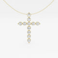 2.0 TCW Round Moissanite Diamond Cross Necklace