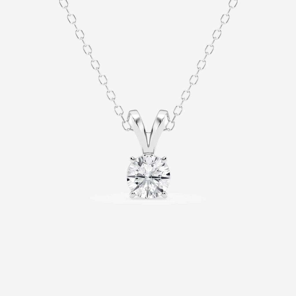 0.50 CT Round Moissanite Diamond Solitaire Necklace