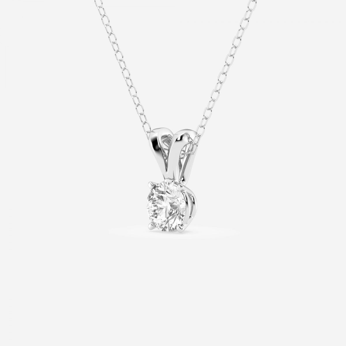 0.50 CT Round Moissanite Diamond Solitaire Necklace