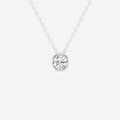 0.50 CT Round Moissanite Diamond Bezel Solitaire Necklace