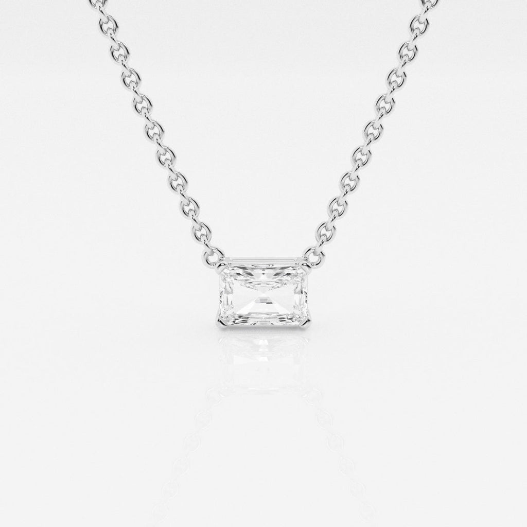 0.50 CT Radiant Moissanite Diamond Solitaire Necklace