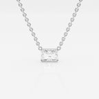 0.50 CT Radiant Moissanite Diamond Solitaire Necklace