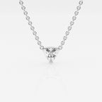 0.50 CT Trillion Moissanite Diamond Solitaire Necklace