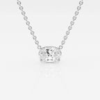 1.0 CT Oval Moissanite Diamond Solitaire Necklace