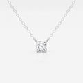 0.50 CT Asscher Moissanite Diamond Solitaire Necklace