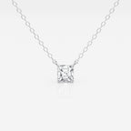 0.50 CT Asscher Moissanite Diamond Solitaire Necklace