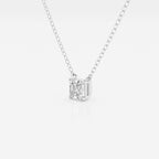 0.50 CT Asscher Moissanite Diamond Solitaire Necklace
