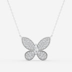 0.24 CT Marquise Moissanite Diamond Butterfly Pendant Necklace