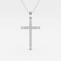 0.24 TCW Round Moissanite Diamond Cross Necklace