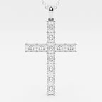 2.06 TCW Radiant Moissanite Diamond Cross Necklace