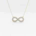 1.0 TCW Round Moissanite Diamond Infinity Necklace