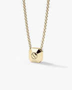 LODE Solitaire Bezel Set Floating Princess Cut Diamond Pendant Necklace