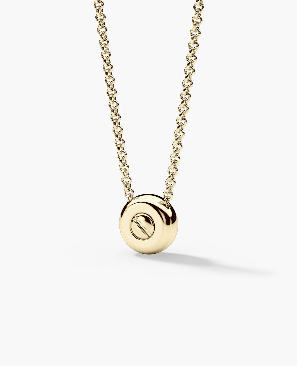 LODE Solitaire Bezel Set Floating Round Cut Diamond Pendant Necklace