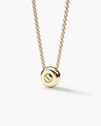 LODE Solitaire Bezel Set Floating Round Cut Diamond Pendant Necklace