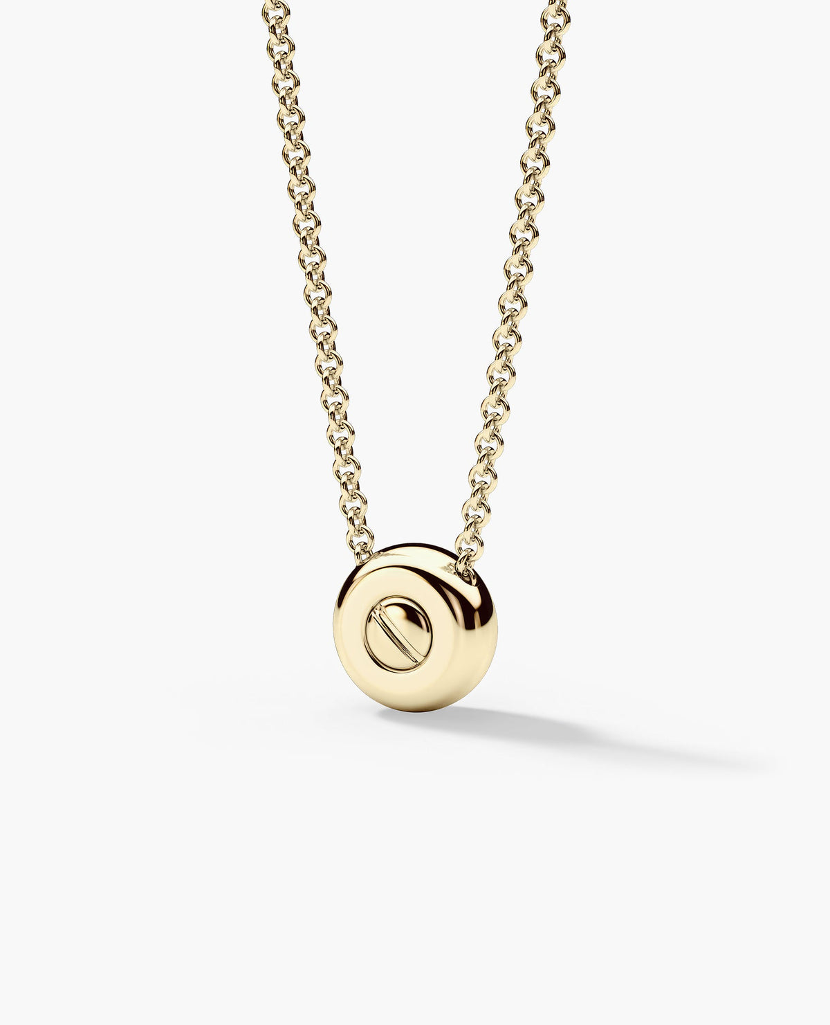 LODE Solitaire Bezel Set Floating Round Cut Diamond Pendant Necklace
