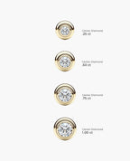 LODE Solitaire Bezel Set Floating Round Cut Diamond Pendant Necklace