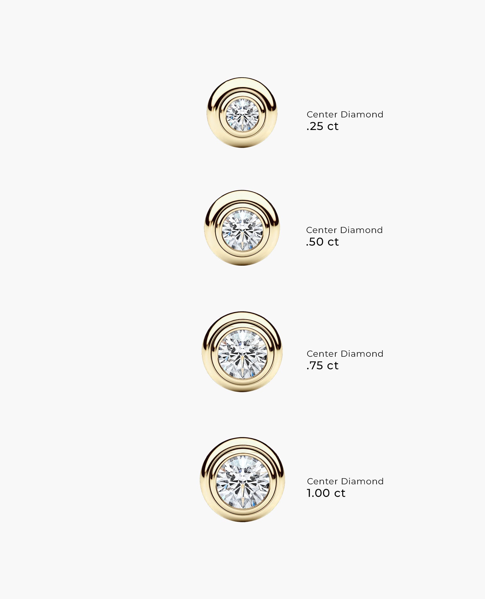 LODE Solitaire Bezel Set Floating Round Cut Diamond Pendant Necklace
