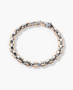 EMPIRE CHAIN Link Bracelet in Two-Tone Gold - 6mm