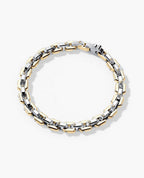 EMPIRE CHAIN Link Bracelet in Two-Tone Gold - 6mm