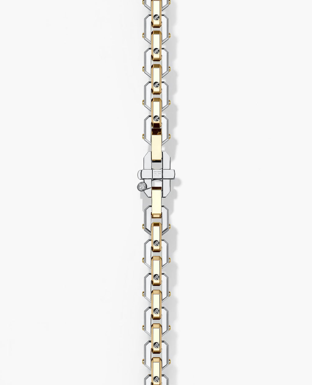 EMPIRE CHAIN Link Bracelet in Two-Tone Gold - 6mm