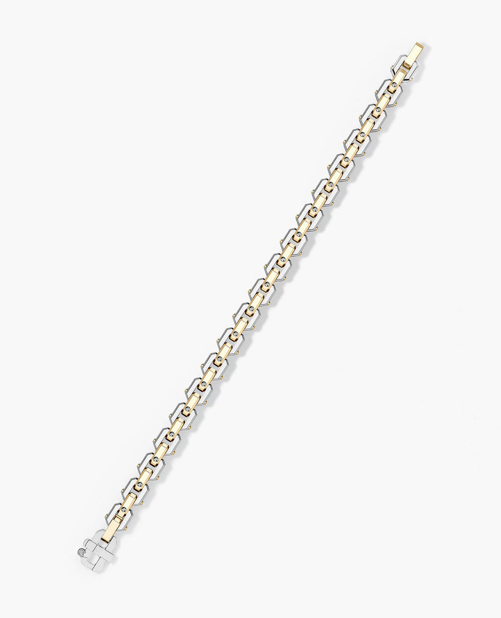 EMPIRE CHAIN Link Bracelet in Two-Tone Gold - 6mm