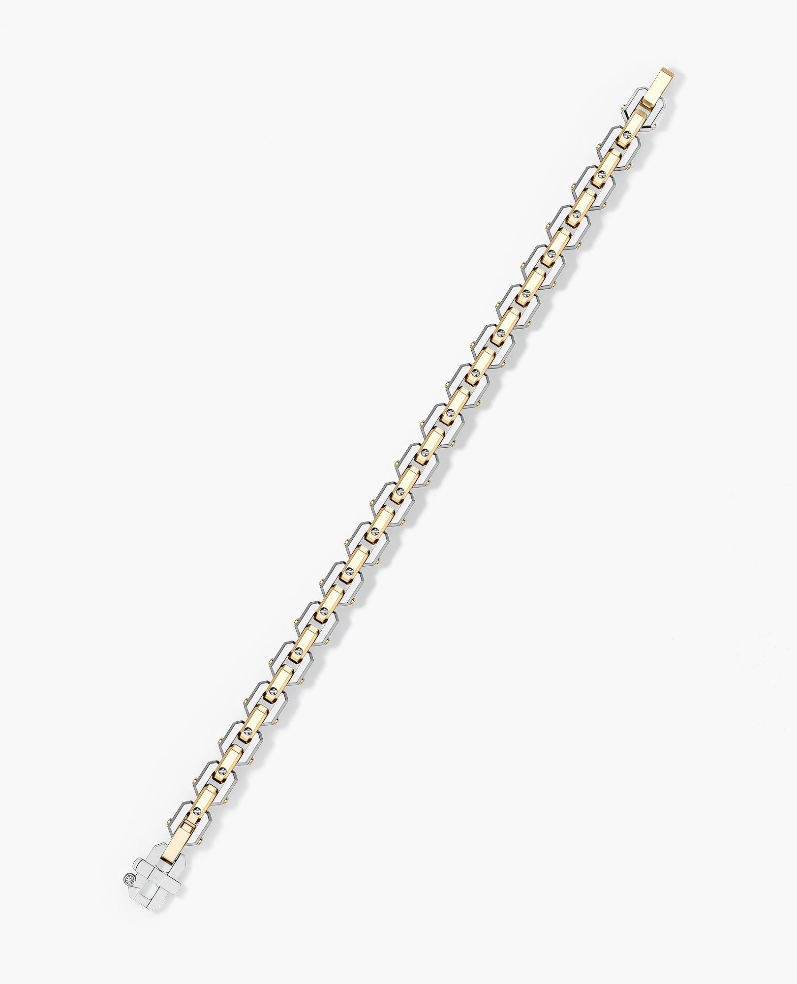 EMPIRE CHAIN Link Bracelet in Two-Tone Gold - 6mm