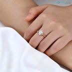 Pear Shaped Lab Grown Diamond Infinity Pink Sapphire wedding ring - DisneyValley