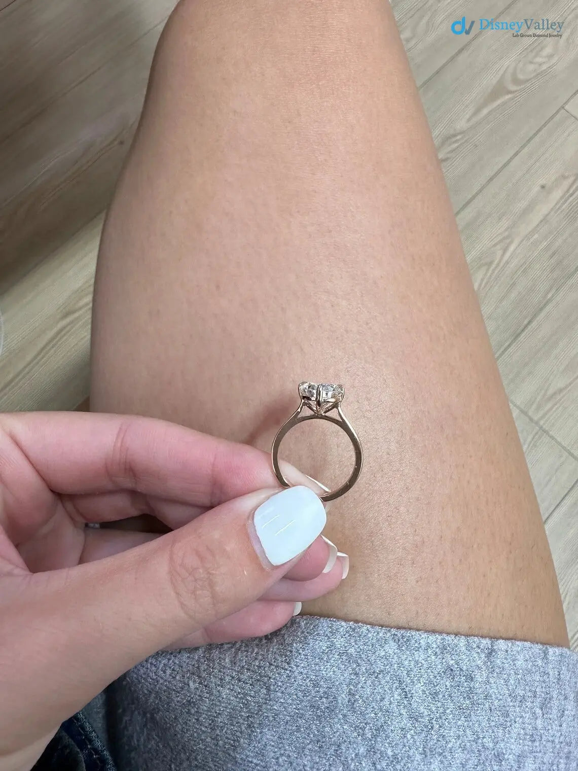 Pear Shaped Moissanite Engagement Ring, 3Ct Solitaire 10/14\18K solid gold DisneyValley