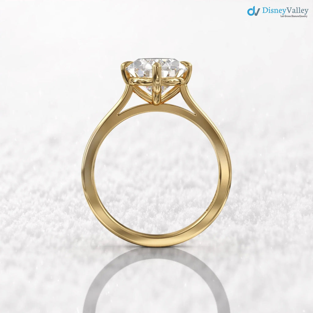 Pear Shaped Moissanite Engagement Ring, 3Ct Solitaire 10/14\18K solid gold DisneyValley