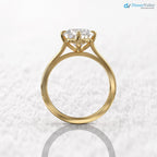 Pear Shaped Moissanite Engagement Ring, 3Ct Solitaire 10/14\18K solid gold DisneyValley