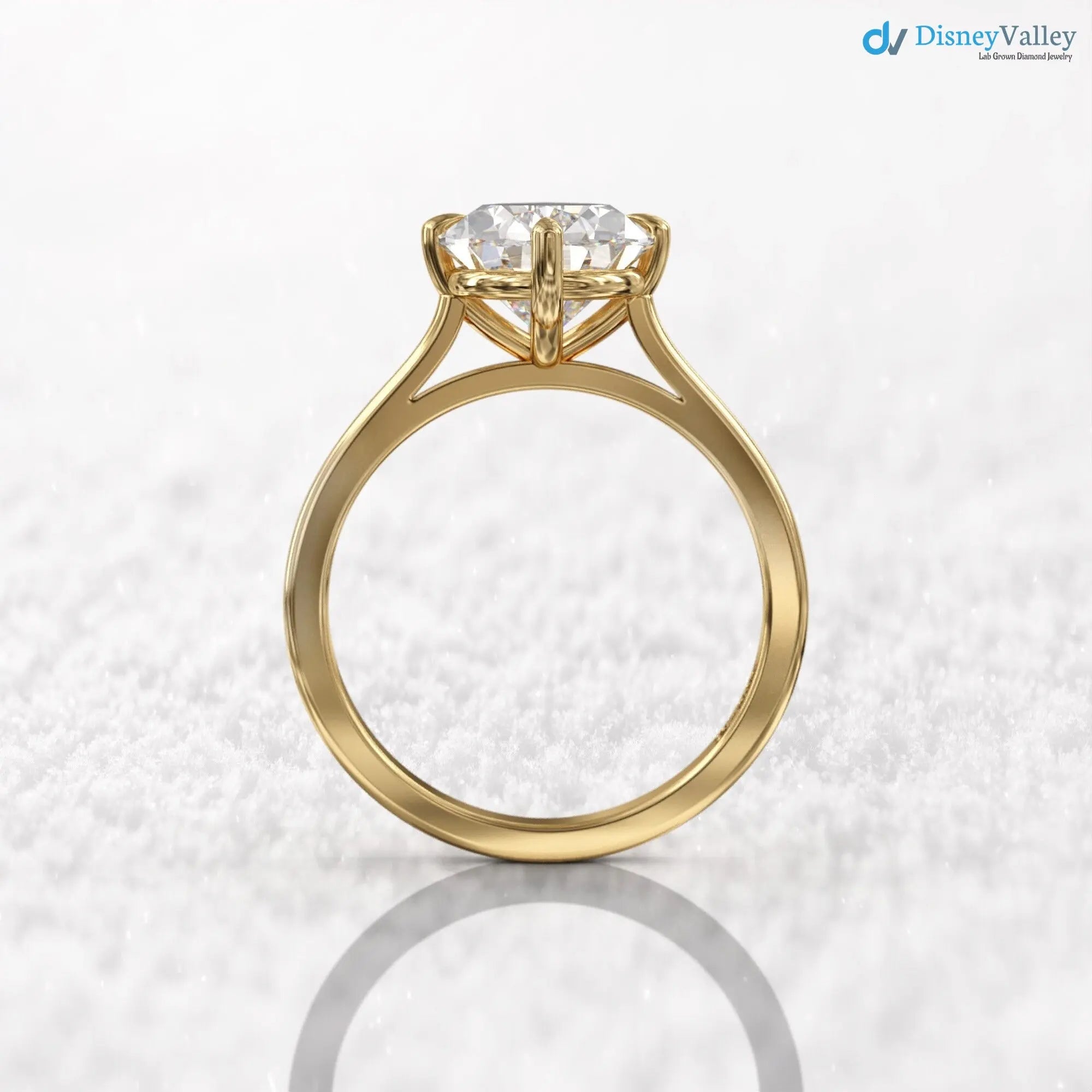 Pear Shaped Moissanite Engagement Ring, 3Ct Solitaire 10/14\18K solid gold DisneyValley